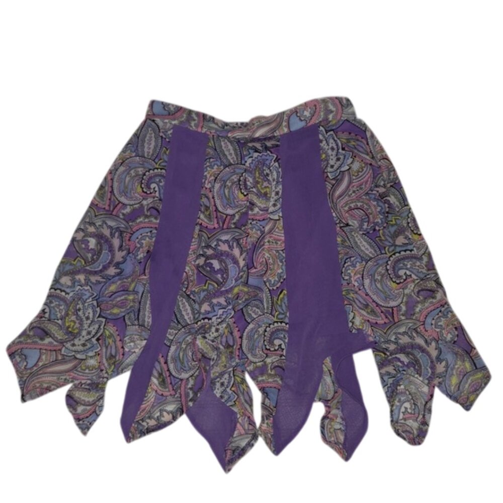 D-SIGNED, GIRL MEETS WORLD PAISLEY SHARKBITE SKIRT, COLOR: MUTICOLOR SIZE:S 7/8